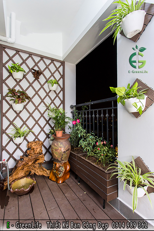 Mẫu ban công đẹp combo 10 nhà chị Minh tại An Bình City