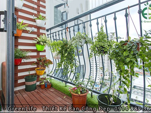 Thiết kế ban công đẹp combo 5 nhà chị Hà An Bình City