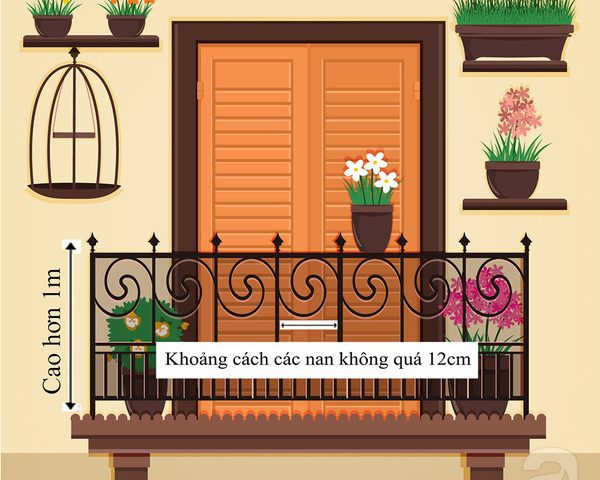 Những lưu ý khi trang trí ban công cho nhà có trẻ nhỏ: Đẹp nhưng phải An Toàn
