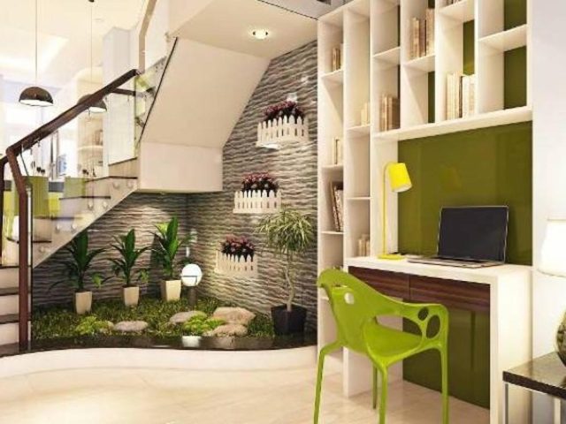 Những lưu ý về phong thủy khi bố trí tiểu cảnh gầm cầu thang