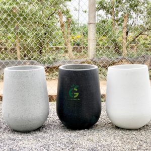 Chậu Xi Măng Nhẹ Dáng Giọt Nước