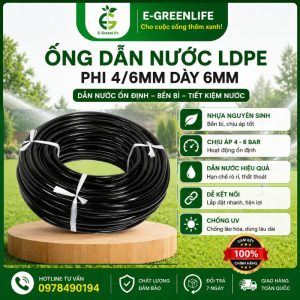 Ống dẫn nước LDPE phi 4/6mm dày 6mm