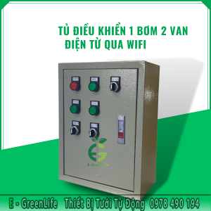 LW2V Tủ Điều Khiển Tưới Nước Tự Động 1 Bơm 2 Van Điện Từ Qua Wifi Công Suất Bơm 3hp 1 Pha
