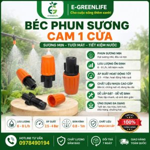 Béc phun sương cam 1 cửa