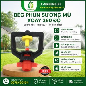 Béc phun sương mù xoay 360 độ