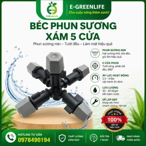 Béc phun sương xám 5 cửa
