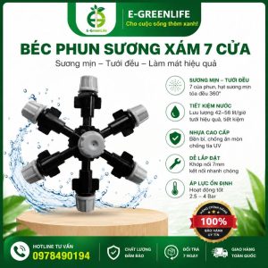 Béc phun sương xám 7 cửa