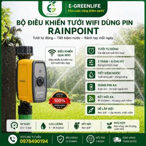 Bộ điều khiển tưới Wifi dùng pin RainPoint