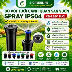 Bộ vòi tưới cảnh quan sân vườn Spray IPS04 kèm béc tưới