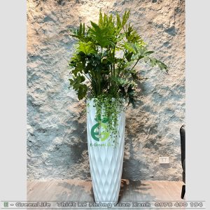 Chậu Composite Dáng Tròn Cao Diamond