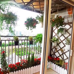 Chậu hàng rào composite trồng cây, hoa ban công