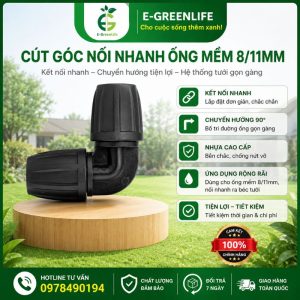 Cút góc nối nhanh ống mềm 8/11mm