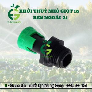 Khởi thủy nhỏ giọt dạng rút 16 ren ngoài 21