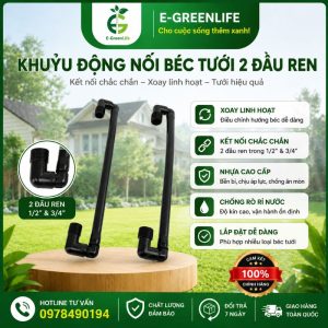 Khuỷu động nối béc tưới 2 đầu ren