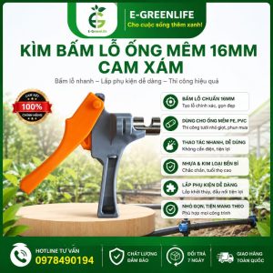 Kìm bấm lỗ ống mềm 16mm cam xám