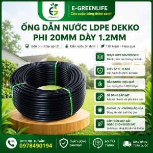 Ống dẫn nước LDPE Dekko phi 20mm dày 1.2mm