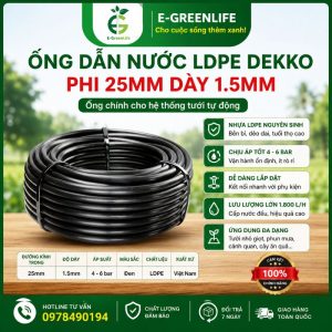 Ống dẫn nước LDPE Dekko phi 25mm dày 1.5mm