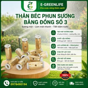 Thân béc phun sương bằng đồng số 3