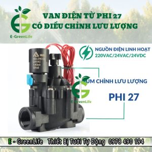 Van điện từ phi 27 có điều chỉnh lưu lượng