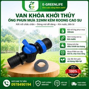 Van khóa khởi thủy ống phun mưa 32mm kèm roong cao su