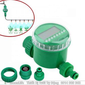 Bộ điều khiển tưới chạy pin màu xanh