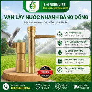 Van lấy nước nhanh bằng đồng
