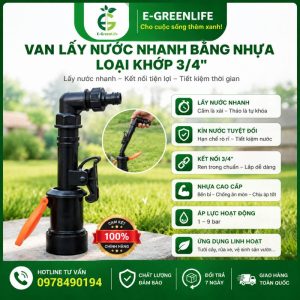 Van lấy nước nhanh bằng nhựa loại khớp 3/4′